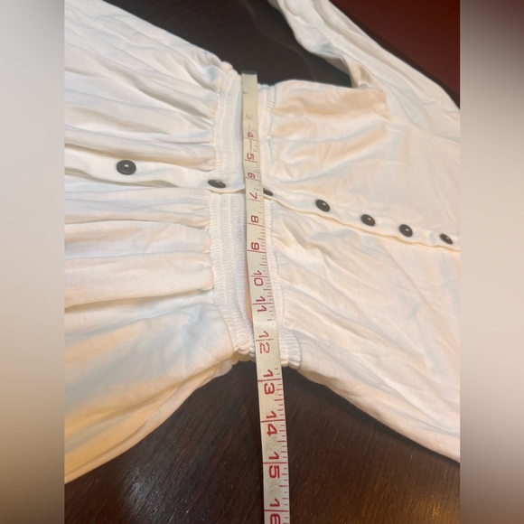 Anthropologie: White Button Front Maxi Dress With Sleeves—M - Picture 5 of 10